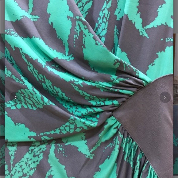 NWOT Whistles Mint and Grey Silk Dress Sz 4 - Picture 5 of 7